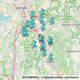 Mappa Via F.lli Rosselli, 21043 Castiglione Olona VA, Italia (3.11)