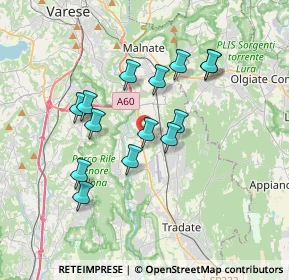 Mappa Via F.lli Rosselli, 21043 Castiglione Olona VA, Italia (3.08143)