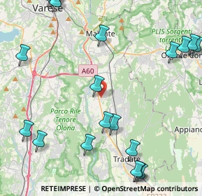 Mappa Via F.lli Rosselli, 21043 Castiglione Olona VA, Italia (5.9925)