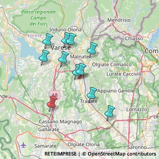Mappa Via F.lli Rosselli, 21043 Castiglione Olona VA, Italia (6.33727)