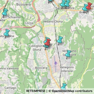 Mappa Via F.lli Rosselli, 21043 Castiglione Olona VA, Italia (3.513)