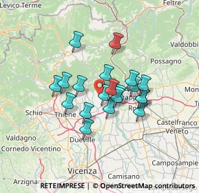 Mappa Via Collalto, 36063 Marostica VI, Italia (9.9335)