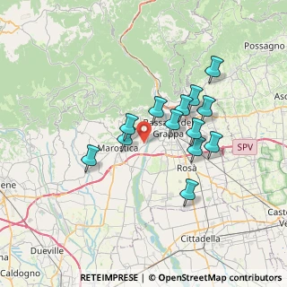 Mappa Via Enrico Fermi, 36061 Bassano del Grappa VI, Italia (5.87615)