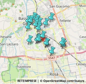 Mappa Via Valsugana, 36022 Cassola VI, Italia (1.287)