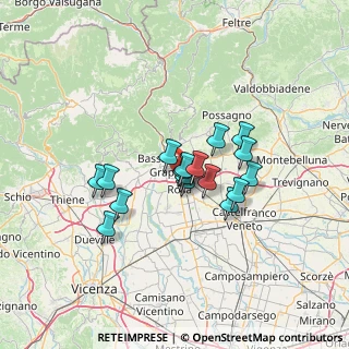 Mappa Via Valsugana, 36061 Bassano del Grappa VI, Italia (9.93647)