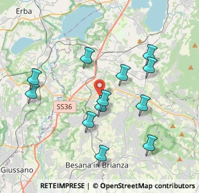 Mappa Via Provinciale, 23892 Bulciago LC, Italia (3.65833)
