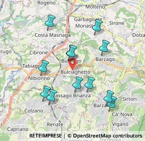 Mappa Via Provinciale, 23892 Bulciago LC, Italia (1.82083)
