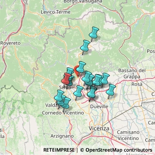 Mappa Via Grumello, 36013 Piovene Rocchette VI, Italia (10.1375)