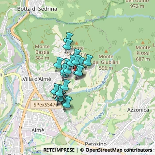 Mappa Via Scotti, 24018 Villa D'almé BG, Italia (0.55417)