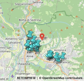 Mappa Via Scotti, 24018 Villa D'almé BG, Italia (1.638)