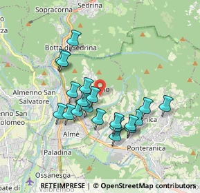 Mappa Via Scotti, 24018 Villa D'almé BG, Italia (1.605)