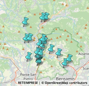 Mappa Via Gaetano Donizetti, 24018 Villa d'Almè BG, Italia (3.1845)