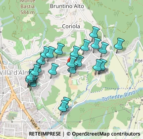 Mappa Via Gaetano Donizetti, 24018 Villa d'Almè BG, Italia (0.39615)