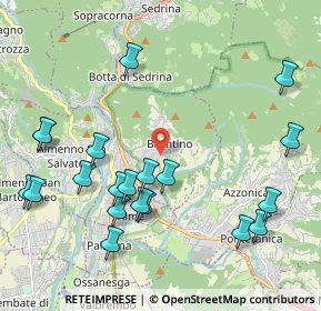 Mappa Via Gaetano Donizetti, 24018 Villa d'Almè BG, Italia (2.375)