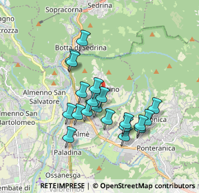 Mappa Via Gaetano Donizetti, 24018 Villa d'Almè BG, Italia (1.528)