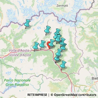 Mappa Frazione Glereyaz, 11027 Saint-Vincent AO, Italia (9.40067)