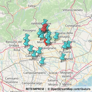Mappa Via Lisbona, 31044 Montebelluna TV, Italia (10.401)