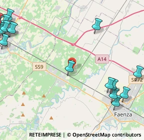 Mappa Via Farosi, 48014 Castel bolognese RA, Italia (7.22)