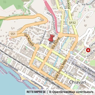 Mappa Via Fiume, 1a, 16043 Chiavari, Genova (Liguria)