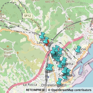 Mappa Via Vincenzo Gioberti, 17100 Savona SV, Italia (1.0875)