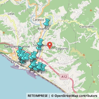 Mappa Via San Martino, 16030 Cogorno GE, Italia (2.3355)