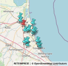 Mappa Via Caboto, 48125 Lido di Classe RA, Italia (10.33813)