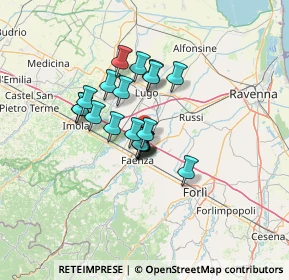 Mappa Autostrada Adriatica, 48018 Faenza RA, Italia (9.443)