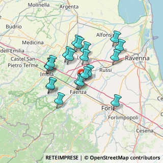 Mappa Autostrada Adriatica, 48018 Faenza RA, Italia (11.8865)