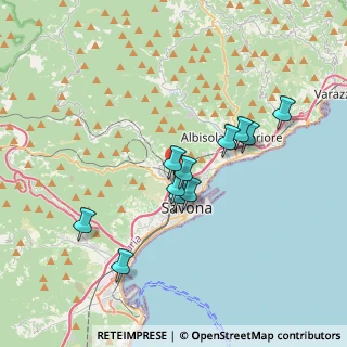 Mappa Via dei Castodenga, 17100 Savona SV, Italia (3.11545)