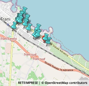 Mappa Viale de Gemmis, 76125 Trani BT, Italia (1.121)