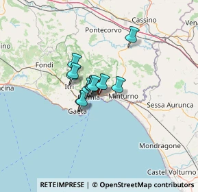 Mappa Via Mar Tirreno, 04023 Formia LT, Italia (7.3925)