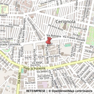 Mappa Via XXV Aprile, 5D, 71042 Cerignola, Foggia (Puglia)