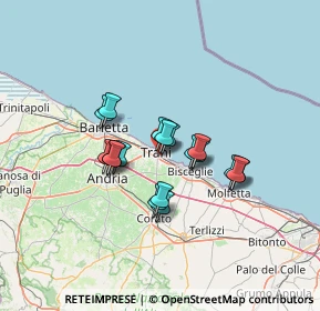 Mappa Via Avvocato Giacinto dell'Olio, 76125 Trani BT, Italia (10.28333)