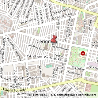 Mappa Via Aurelio Saffi, 6, 71042 Cerignola, Foggia (Puglia)