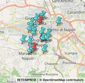 Mappa Via Melito, 80018 Mugnano di Napoli NA, Italia (1.3265)