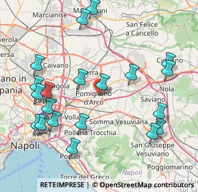 Mappa Via Alessandro Guidoni, 80038 Pomigliano d'Arco NA, Italia (9.928)