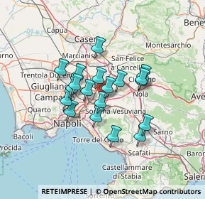 Mappa Via Walter Tobagi, 80038 Pomigliano d'Arco NA, Italia (10.91737)