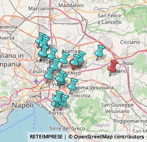 Mappa Via Walter Tobagi, 80038 Pomigliano d'Arco NA, Italia (6.44789)