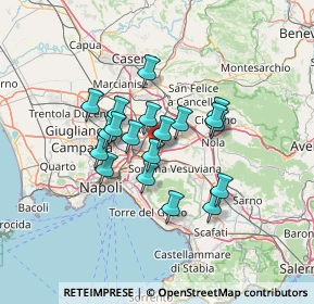 Mappa Via Tramonto, 80038 Pomigliano d'Arco NA, Italia (10.95526)