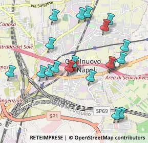 Mappa Via S. Giuseppe Moscati, 80013 Casalnuovo di Napoli NA, Italia (1.0925)