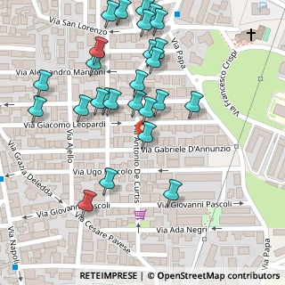 Mappa Via Giacomo Leopardi, 80018 Mugnano di Napoli NA, Italia (0.14231)