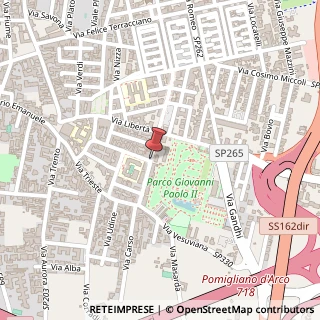Mappa Via Giacomo Leopardi,  54, 80038 Pomigliano d'Arco, Napoli (Campania)