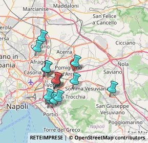 Mappa Via Fermi, 80038 Pomigliano d'Arco NA, Italia (7.39786)