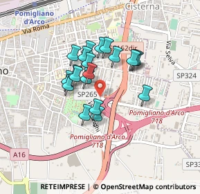 Mappa Via Fermi, 80038 Pomigliano d'Arco NA, Italia (0.349)
