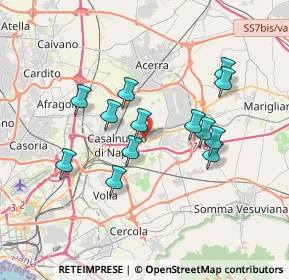 Mappa Via Traversa Buonpensiero, 80038 Pomigliano d'Arco NA, Italia (3.39308)