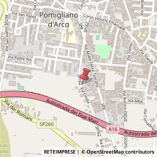 Mappa Via Emilia, 73, 80038 Pomigliano d'Arco, Napoli (Campania)