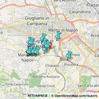 Mappa Via Contrada Rossa, 80018 Mugnano di Napoli NA, Italia (1.48357)