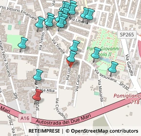 Mappa Via Udine, 80038 Pomigliano d'Arco NA, Italia (0.307)