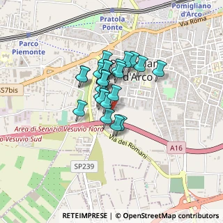 Mappa Via Luigi Einaudi, 80038 Pomigliano d'Arco NA, Italia (0.284)