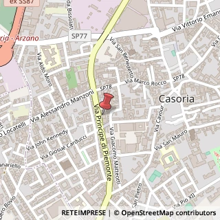 Mappa Via Principe di Piemonte, 54, 80026 Casoria, Napoli (Campania)